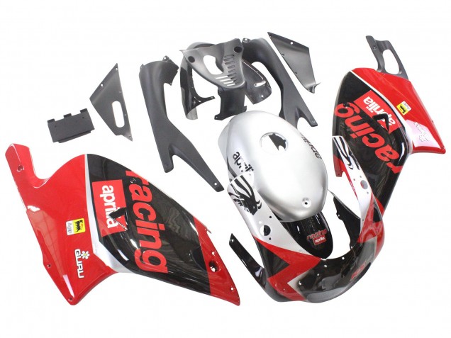 Preisgünstige Aprilia RS125 Motorrad Verkleidung 2000-2005 - Rot Schwarz Silber Rennen
