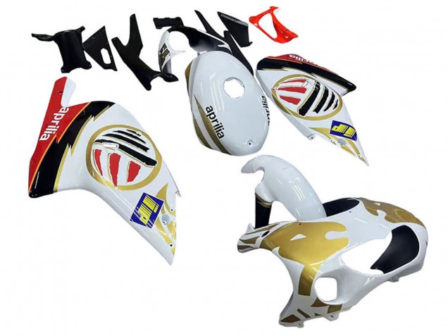 Preisgünstige Aprilia RS125 Motorrad Verkleidung 2000-2005 - Weiss Gelb Rot