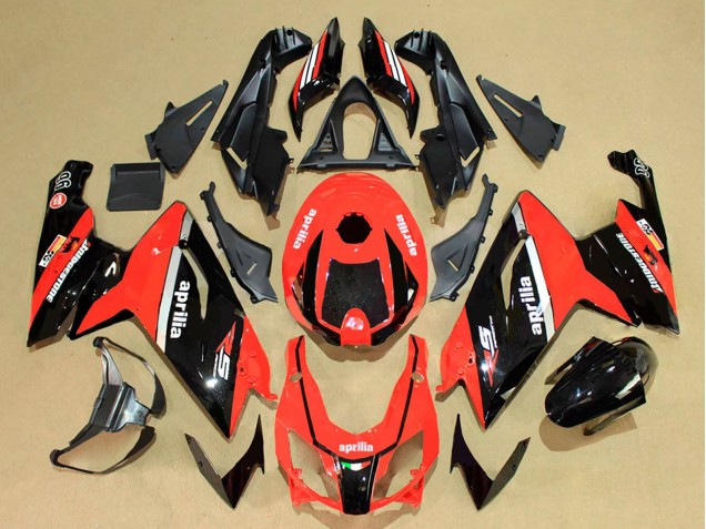 Preisgünstige Aprilia RS125 Motorrad Verkleidung 2006-2011 - Rot Glanzendes Schwarz Weiss