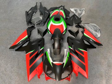 Preisgünstige Aprilia RS125 Motorrad Verkleidung 2006-2011 - Matt Schwarz Rot Grun Weiss