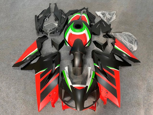 Preisgünstige Aprilia RS125 Motorrad Verkleidung 2006-2011 - Matt Schwarz Rot Grun Weiss