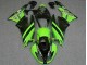 Preisgünstige Kawasaki ZX6R Motorrad Verkleidung 2009-2012 - Grun Glanzendes Schwarz Elf Touch4 Bridgestone