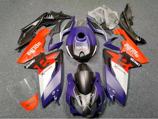 Preisgünstige Aprilia RS125 Motorrad Verkleidung 2006-2011 - Dunkel Lila Rot Schwarz Weiss
