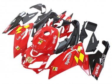 Preisgünstige Aprilia RS125 Motorrad Verkleidung 2006-2011 - Rot Weiss Gelb Schwarz