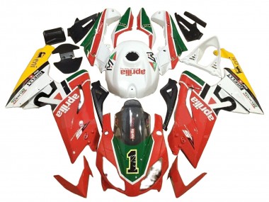 Preisgünstige Aprilia RS125 Motorrad Verkleidung 2006-2011 - Weiss Rot Grun