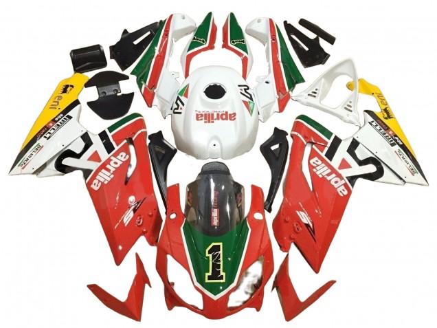 Preisgünstige Aprilia RS125 Motorrad Verkleidung 2006-2011 - Weiss Rot Grun