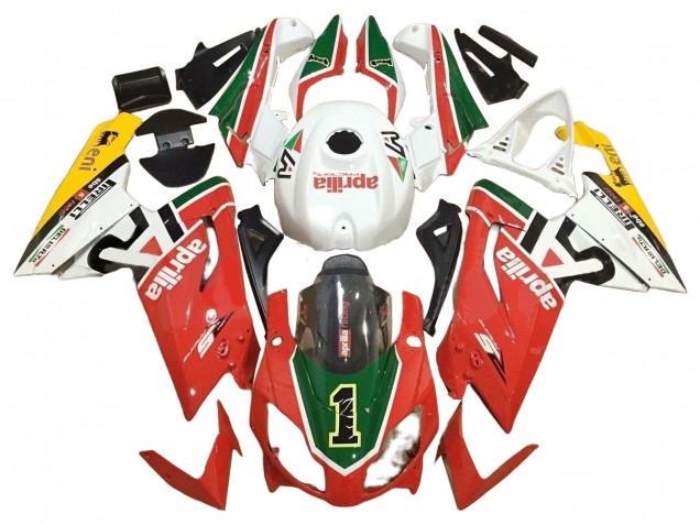 Preisgünstige Aprilia RS125 Motorrad Verkleidung 2006-2011 - Weiss Rot Grun