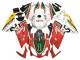 Preisgünstige Aprilia RS125 Motorrad Verkleidung 2006-2011 - Weiss Rot Grun