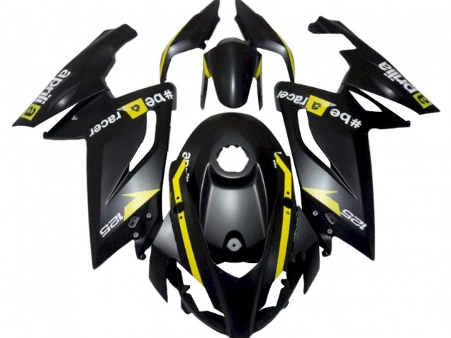 Preisgünstige Aprilia RS125 Motorrad Verkleidung 2006-2011 - Matt Schwarz Gelb