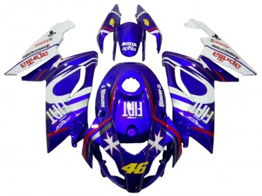 Preisgünstige Aprilia RS125 Motorrad Verkleidung 2006-2011 - Weiss Blau Fiat 46