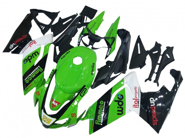 Preisgünstige Aprilia RS125 Motorrad Verkleidung 2006-2011 - Grun Weiss Schwarz