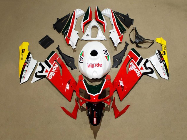 Preisgünstige Aprilia RS125 Motorrad Verkleidung 2006-2011 - Rot Weiss Schwarz Gelb