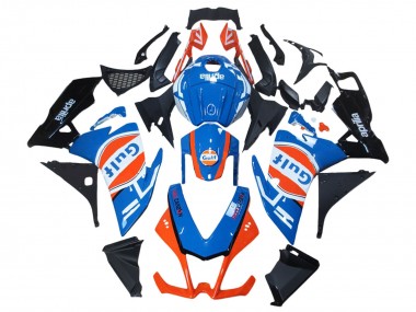 Preisgünstige Aprilia RS4 50 125 Motorrad Verkleidung 2012-2018 - Weiss Blau Orange Glanzendes Schwarz Gulf