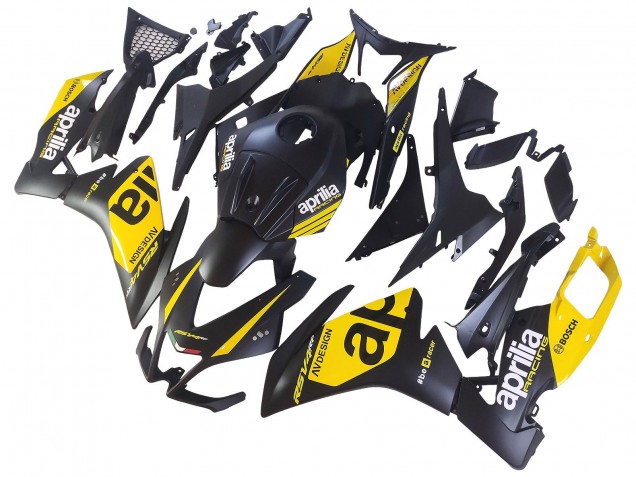 Preisgünstige Aprilia RS4 50 125 Motorrad Verkleidung 2012-2018 - Gelb Matt Schwarz