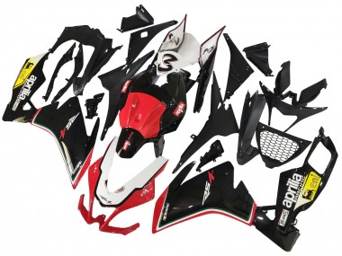 Preisgünstige Aprilia RS4 50 125 Motorrad Verkleidung 2012-2018 - Weiss Rot Gelb Glanzendes Schwarz