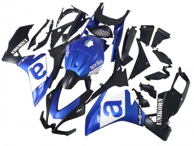 Preisgünstige Aprilia RS4 50 125 Motorrad Verkleidung 2012-2018 - Blau Weiss Matt Schwarz