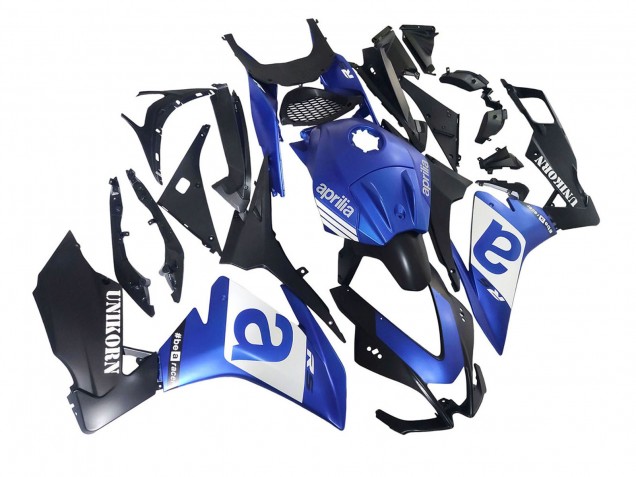Preisgünstige Aprilia RS4 50 125 Motorrad Verkleidung 2012-2018 - Blau Weiss Matt Schwarz
