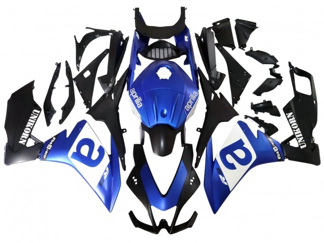 Preisgünstige Aprilia RS4 50 125 Motorrad Verkleidung 2012-2018 - Blau Weiss Matt Schwarz