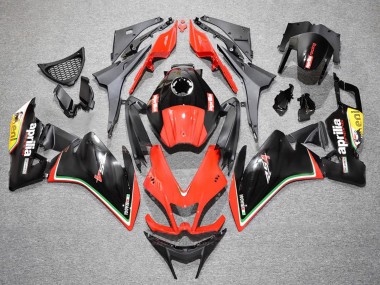 Preisgünstige Aprilia RS4 50 125 Motorrad Verkleidung 2012-2018 - Rot Gelb Glanzendes Schwarz