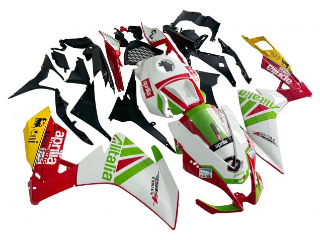 Preisgünstige Aprilia RS4 50 125 Motorrad Verkleidung 2012-2018 - Weiss Rot Grun Gelb Alitalia