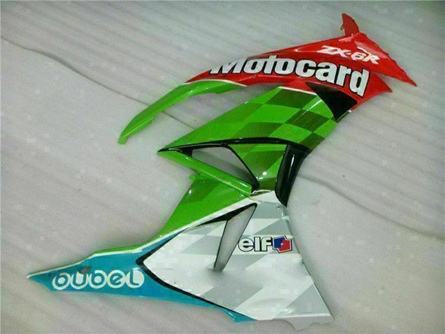 Preisgünstige Kawasaki ZX6R Motorrad Verkleidung 2009-2012 - Grun Weiss Rot Schwarz Blau Motocard