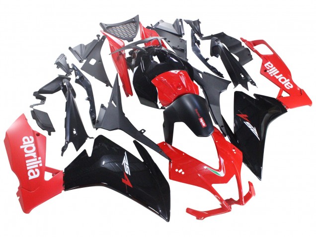 Preisgünstige Aprilia RS4 50 125 Motorrad Verkleidung 2012-2018 - Rot Glanzendes Schwarz