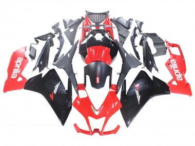 Preisgünstige Aprilia RS4 50 125 Motorrad Verkleidung 2012-2018 - Rot Glanzendes Schwarz