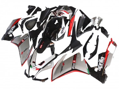 Preisgünstige Aprilia RS4 50 125 Motorrad Verkleidung 2012-2018 - Silber Rot Glanzendes Schwarz