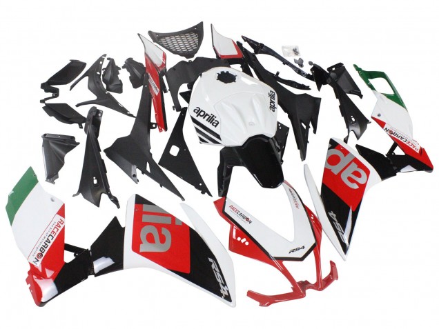 Preisgünstige Aprilia RS4 50 125 Motorrad Verkleidung 2012-2018 - Weiss Rot Grun Glanzendes Schwarz