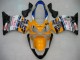 Preisgünstige Honda CBR600 F4i Motorrad Verkleidung 2004-2007 - Gelb Blau Weiss Schwarz Nastro Azzurro