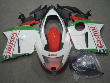 Preisgünstige Honda CBR1100XX Blackbird Motorrad Verkleidung 1996-2007 - Weiss Rot Grun Castrol