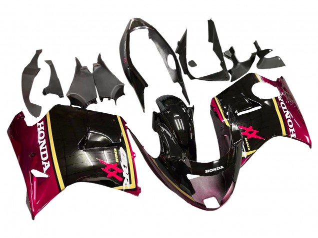 Preisgünstige Honda CBR1100XX Blackbird Motorrad Verkleidung 1996-2007 - Glanzendes Schwarz Rot Gelb
