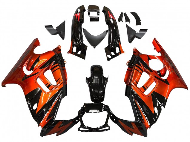 Preisgünstige Honda CBR600 F3 Motorrad Verkleidung 1995-1996 - Orange Glanzendes Schwarz
