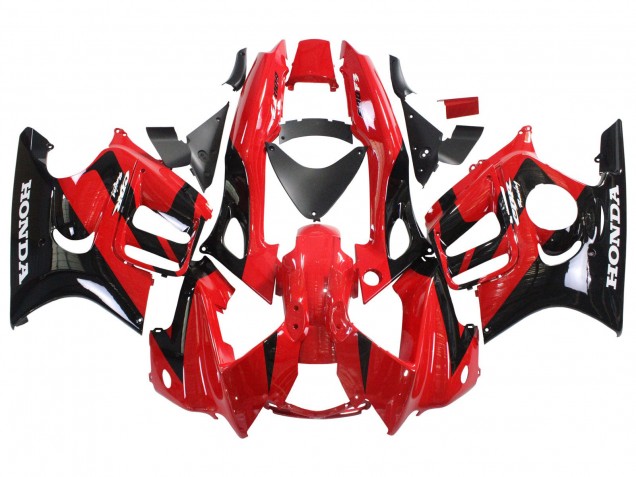 Preisgünstige Honda CBR600 F3 Motorrad Verkleidung 1997-1998 - Rot Glanzendes Schwarz