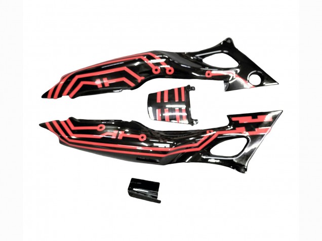 Preisgünstige Honda CBR600 F3 Motorrad Verkleidung Kit 1997-1998 - Rot Glanzendes Schwarz