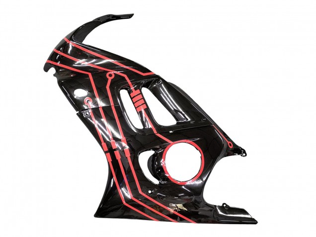 Preisgünstige Honda CBR600 F3 Motorrad Verkleidung Kit 1997-1998 - Rot Glanzendes Schwarz