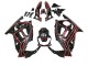 Preisgünstige Honda CBR600 F3 Motorrad Verkleidung Kit 1997-1998 - Rot Glanzendes Schwarz