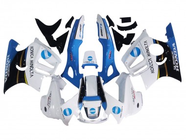 Preisgünstige Honda CBR600 F3 Motorrad Verkleidung 1997-1998 - Weiss Blau Glanzendes Schwarz