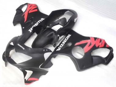 Preisgünstige Honda CBR600 F4 Motorrad Verkleidung 1999-2000 - Matt Schwarz Rosa Aufkleber