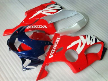Preisgünstige Honda CBR600 F4 Motorrad Verkleidung 1999-2000 - Weiss Rot Dunkel Blau