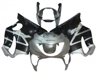 Preisgünstige Honda CBR600 F4 Motorrad Verkleidung 1999-2000 - Silber Glanzendes Schwarz