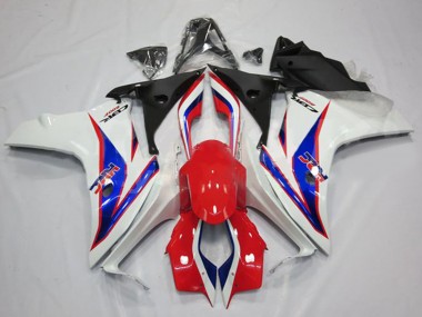 Preisgünstige Honda CBR600F Motorrad Verkleidung 2011-2013 - Weiss Rot Blau HRC