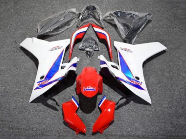 Preisgünstige Honda CBR600F Motorrad Verkleidung 2011-2013 - Weiss Rot Blau HRC