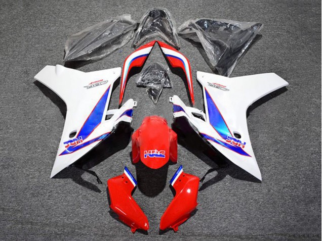 Preisgünstige Honda CBR600F Motorrad Verkleidung 2011-2013 - Weiss Rot Blau HRC
