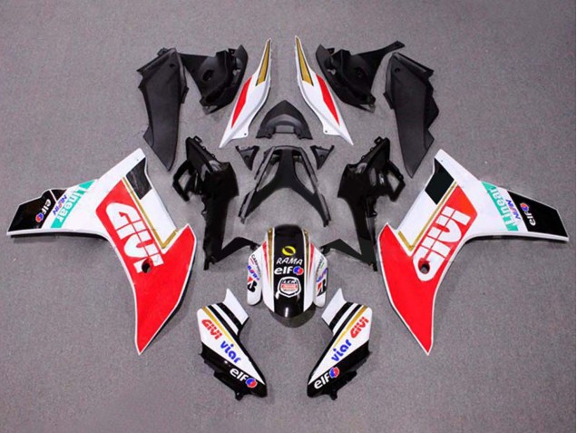 Preisgünstige Honda CBR600F Motorrad Verkleidung 2011-2013 - Weiss Rot Gold Glanzendes Schwarz Givi