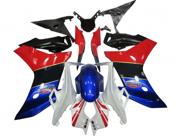 Preisgünstige Honda CBR600F Motorrad Verkleidung 2011-2013 - Weiss Rot Blau Glanzendes Schwarz