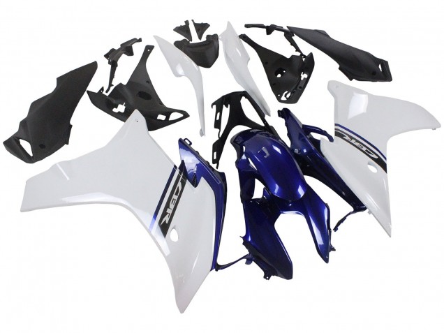 Preisgünstige Honda CBR600F Motorrad Verkleidung 2011-2013 - Weiss Blau