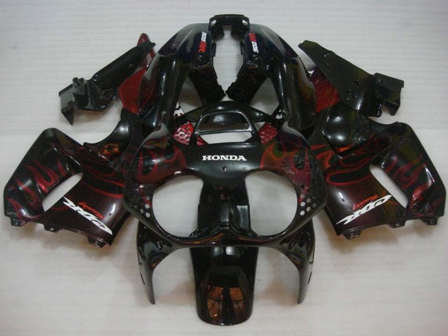 Preisgünstige Honda CBR900RR 893 Motorrad Verkleidung 1992-1993 - Glanzendes Schwarz Rot Flamme