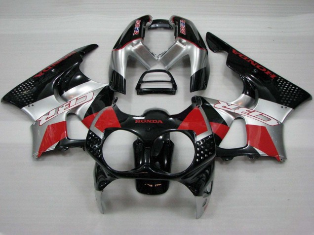 Preisgünstige Honda CBR900RR 893 Motorrad Verkleidung 1992-1993 - Silber Rot Glanzendes Schwarz