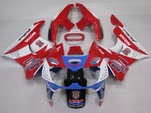 Preisgünstige Honda CBR900RR 893 Motorrad Verkleidung 1994-1995 - Weiss Rot Hellblau Motul